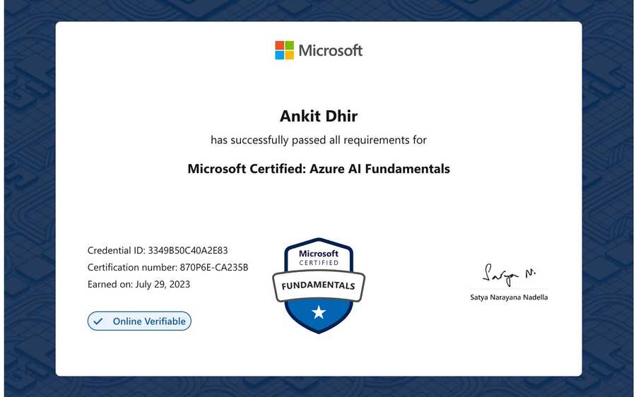 Microsoft Certified: Azure AI Fundamentals (AI-900)