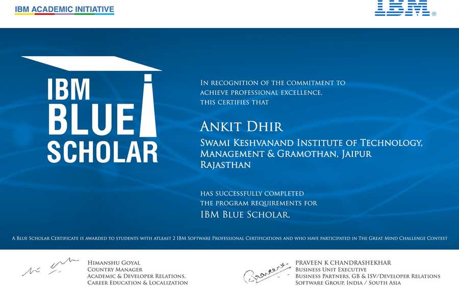 IBM Blue Scholar
