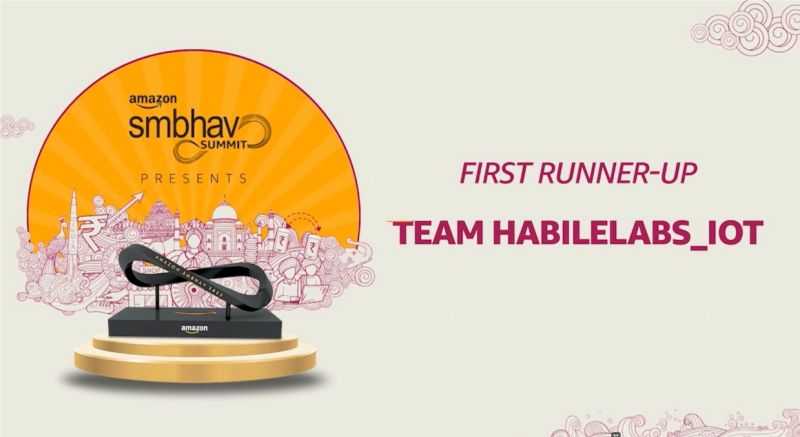 First Runner-up, Amazon Smbhav Hackathon