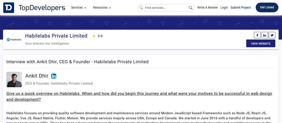 Interview with Ankit Dhir, CEO & Founder