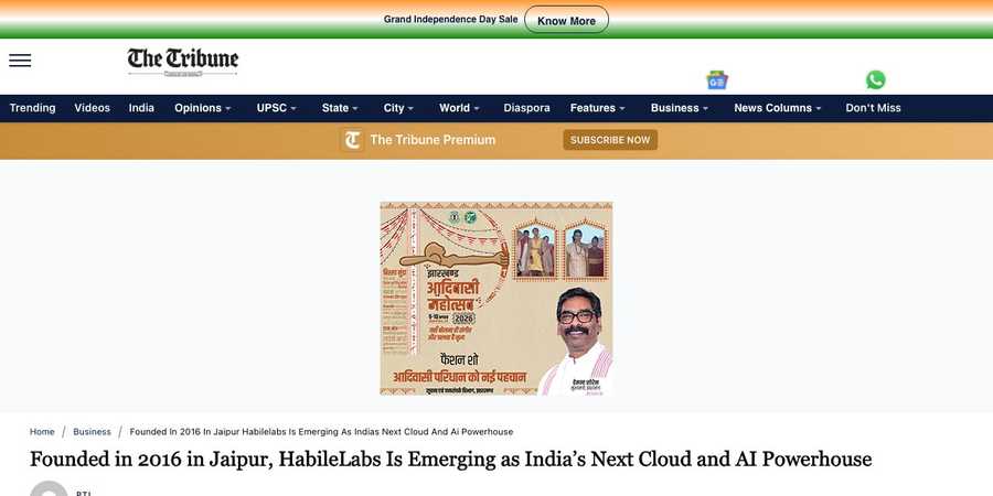 Founded in 2016 in Jaipur, HabileLabs Is Emerging as India's Next Cloud and AI Powerhouse