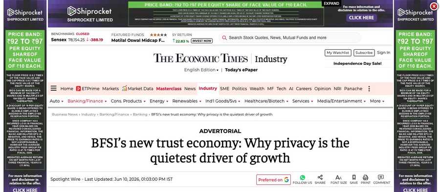 BFSI's New Trust Economy: Why Privacy Is the Quietest Driver of Growth