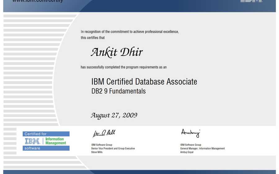 IBM Certified Database Associate, DB2 9 Fundamentals