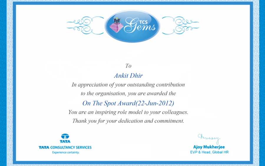 On The Spot Award
